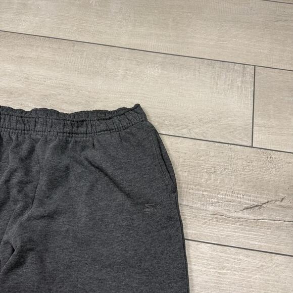 VTG Starter Track Pants Size 14/16 Youth Adult Baggy Joggers Dark Grey Y2K 28x26 - Picture 3 of 8